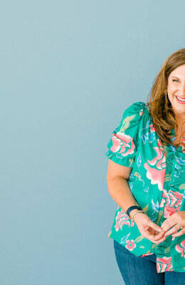 kristi lowe, christian speaker and podcaster laughing